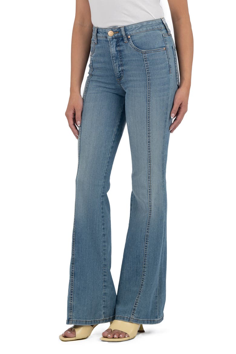 Ana Seamed High Waist Flare Jeans, Alternate, color, ACCEPTANCE