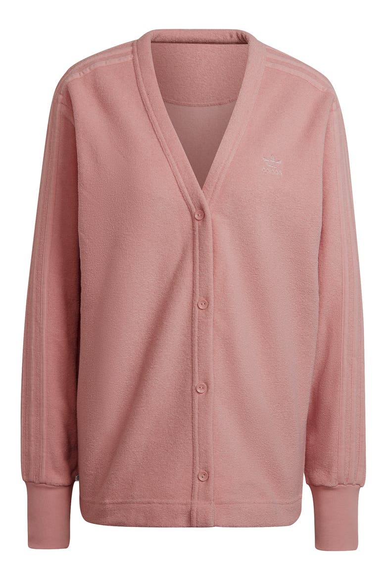 Cotton Piqué Cardigan, Alternate, color, WONDER MAUVE