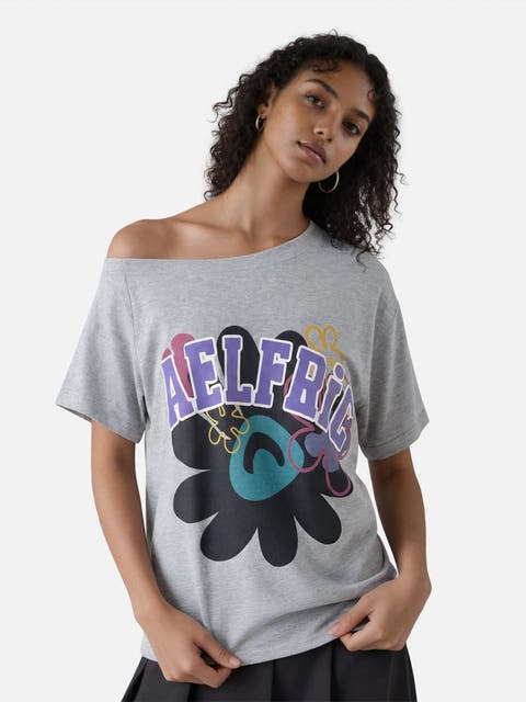 Flower Off-The-Shoulder Tee