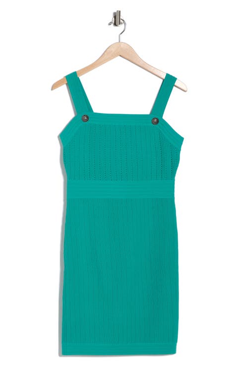 Rehannin Pointelle Knit Minidress