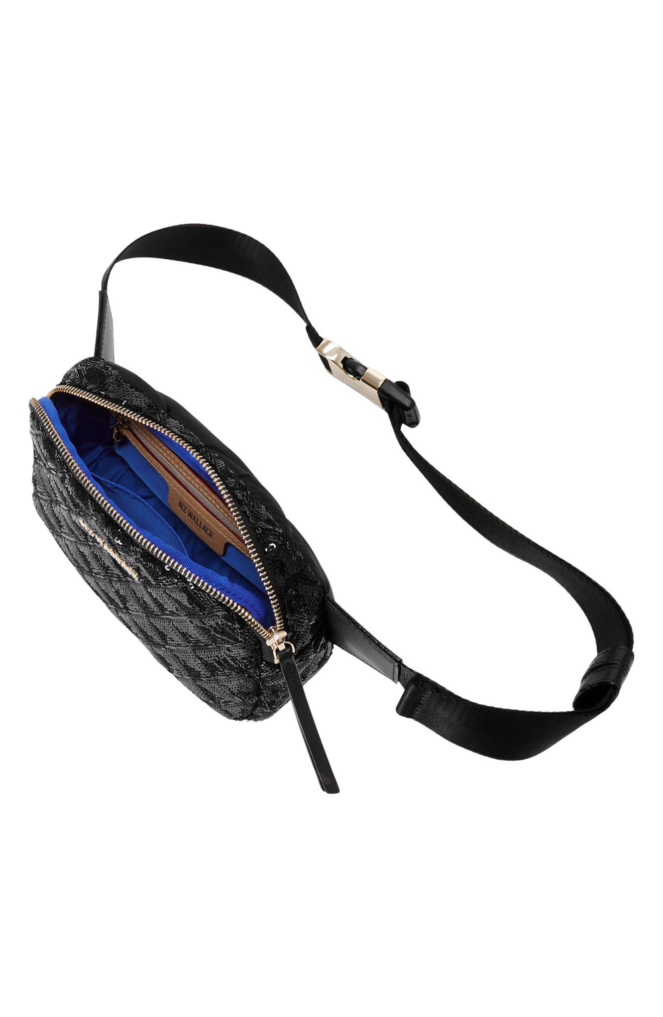MZ Wallace Madison Quilted Sequin Belt Bag, Alternate, color, 