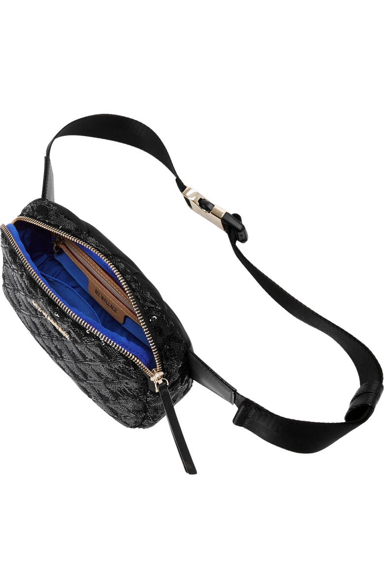 MZ Wallace Madison Quilted Sequin Belt Bag, Alternate, color,