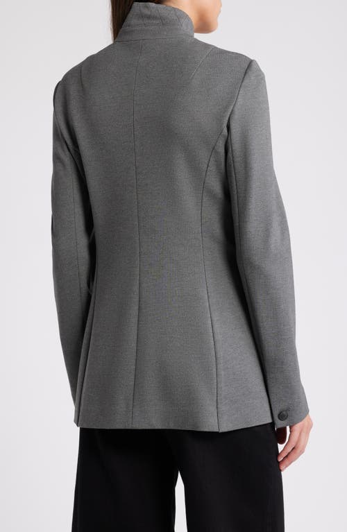Rag & Bone Slade Long Ponte Knit Blazer In Gray