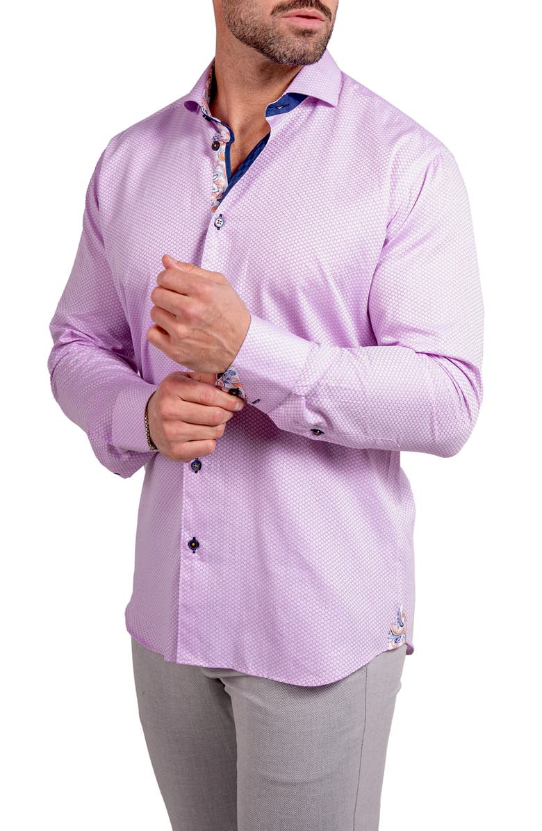 Maceoo Einstein Ascension 0059 Contemporary Fit Button-Up Shirt, Alternate, color, Pink