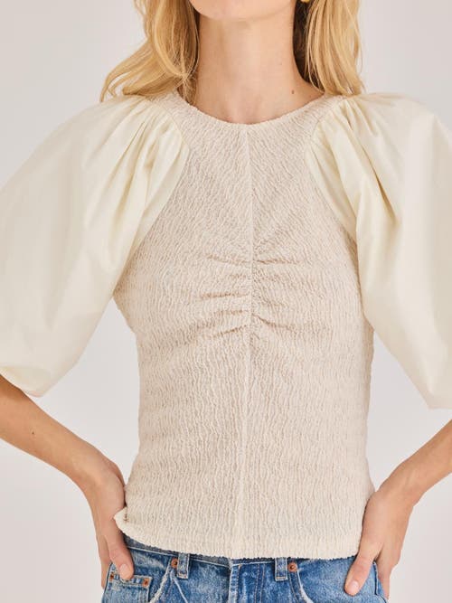 Rebecca Taylor Textured Blouse In Cream