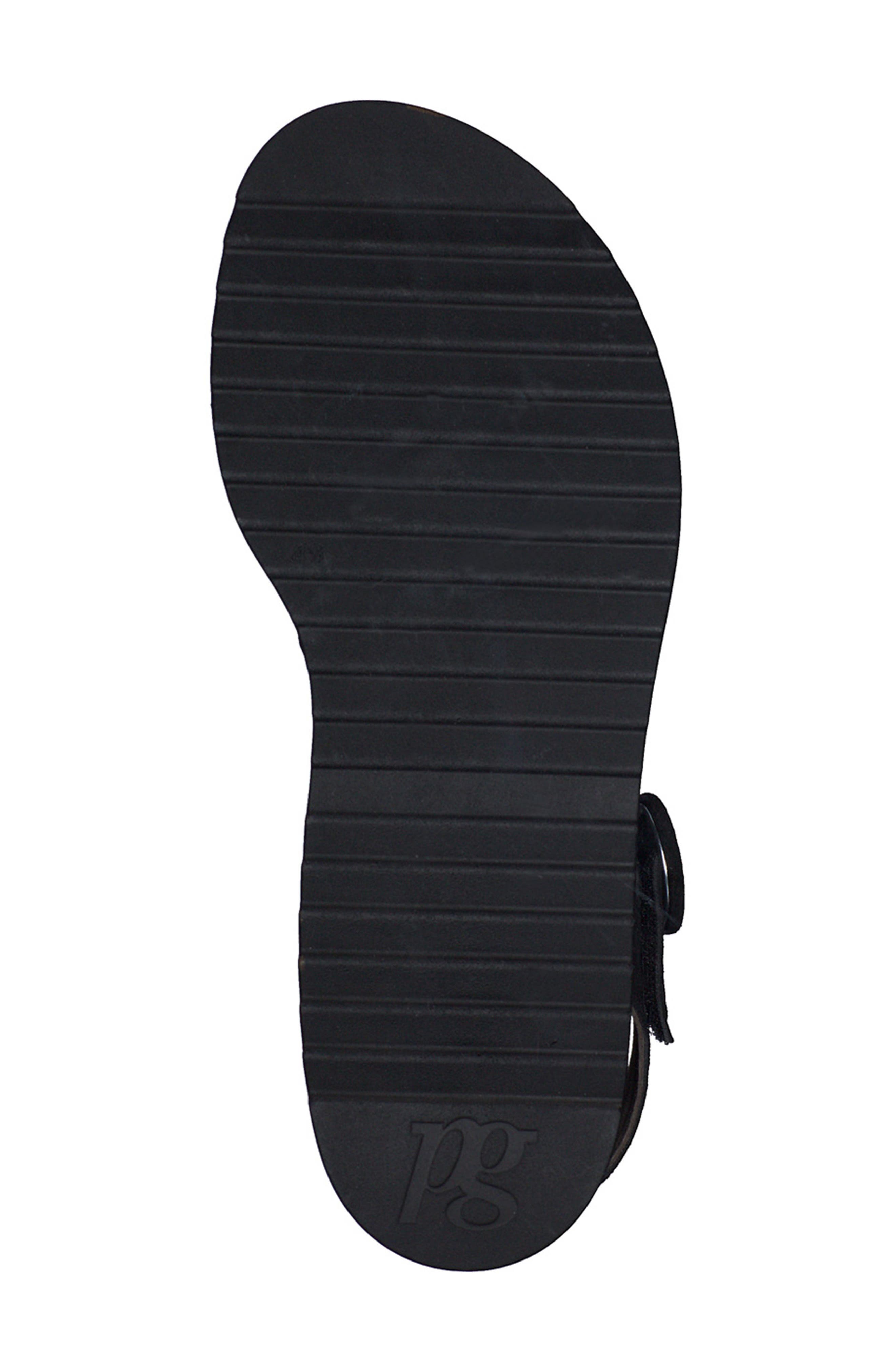 Paul Green Trento Ankle Strap Platform Sandal, Alternate, color, Black Suede