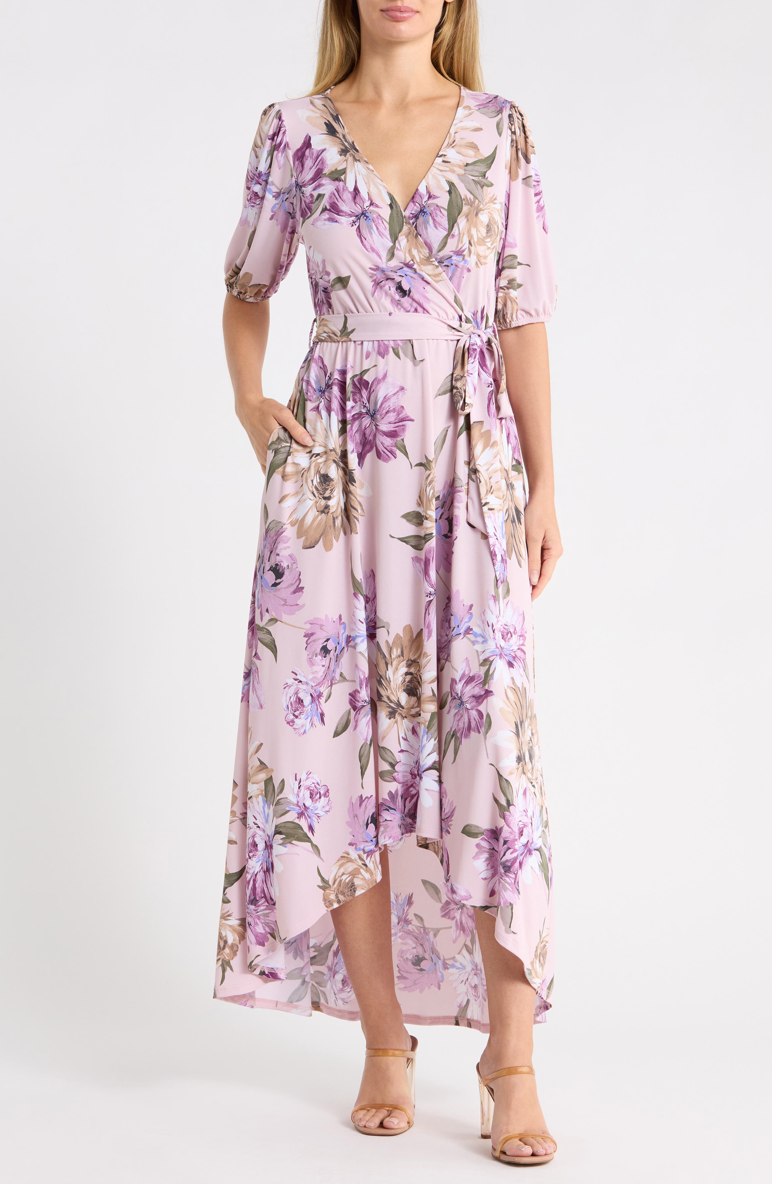 Faux Wrap Maxi Dress