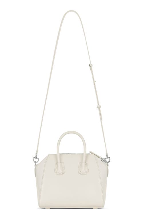 Givenchy Mini Antigona Bag In Box Leather In White