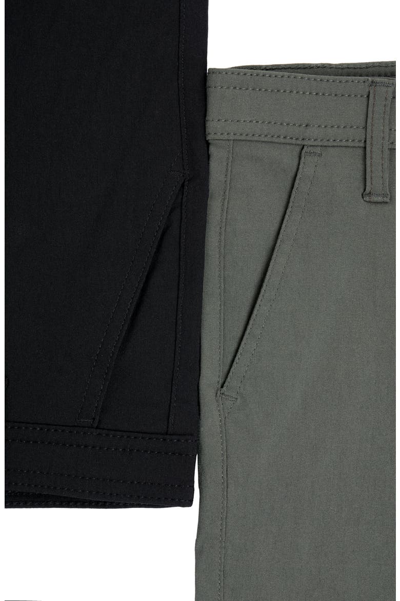 Kids' 2-Pack Flex Shorts, Alternate, color, BLACK/ OLIVE