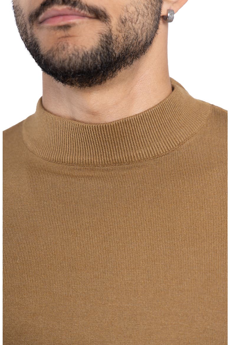 Core Mock Neck Knit Sweater, Alternate, color, BRITISH KHAKI