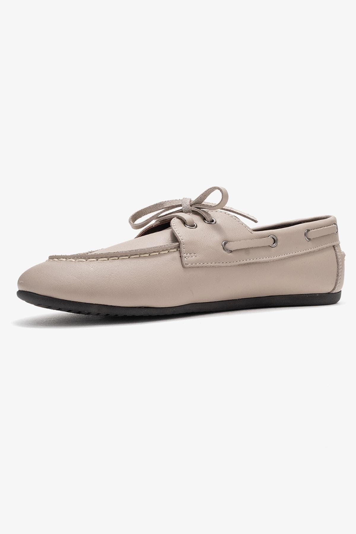 Serelis Leather Lace Up Loafer, Alternate, color, Light Beige Leather