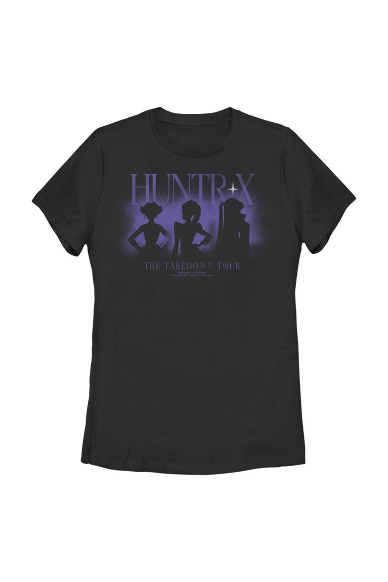 Women's KPop Demon Hunters The Takedown Tour Silhouette  Graphic T-Shirt, Main, color, Black