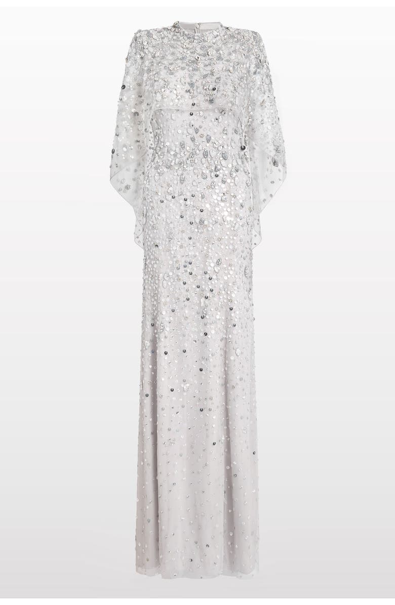 Jenny Packham Gracie Embellished Dress, Main, color, Ammonite
