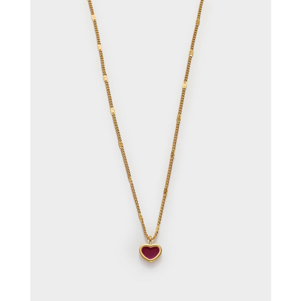 Katie Loxton Rouge Waterproof Gold Heart Necklace In Gold