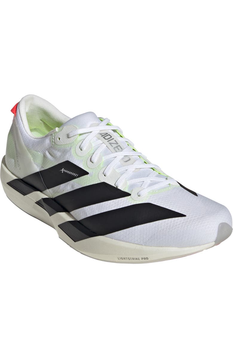 adidas Adizero Adios 9 Running Shoe, Main, color, White