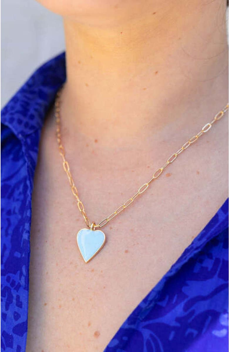 Erin McDermott Jewelry Carolina Blue Heart Necklace, Alternate, color, 