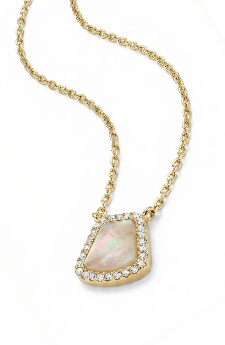 ARGENTO VIVO Pavé Crystal Mother-of-Pearl Pendant Necklace, Alternate, color, Gold