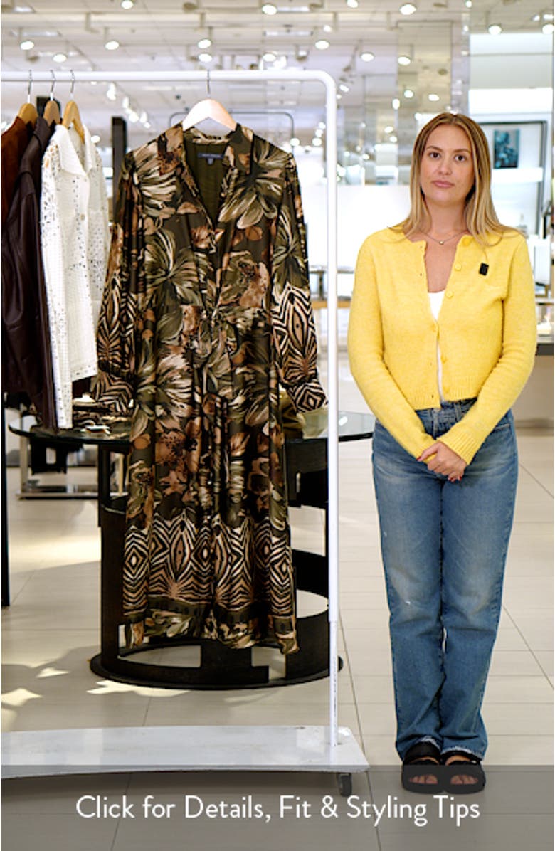 Print Long Sleeve Shirtdress, sales video thumbnail