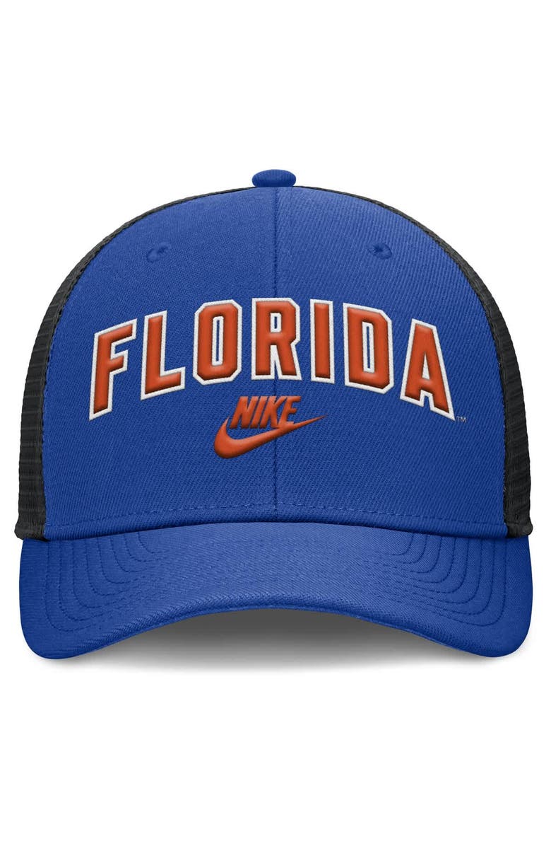 Nike Men's Nike Royal/Black Florida Gators Legacy Arch Rise Performance Trucker Adjustable Hat, Alternate, color, Royal