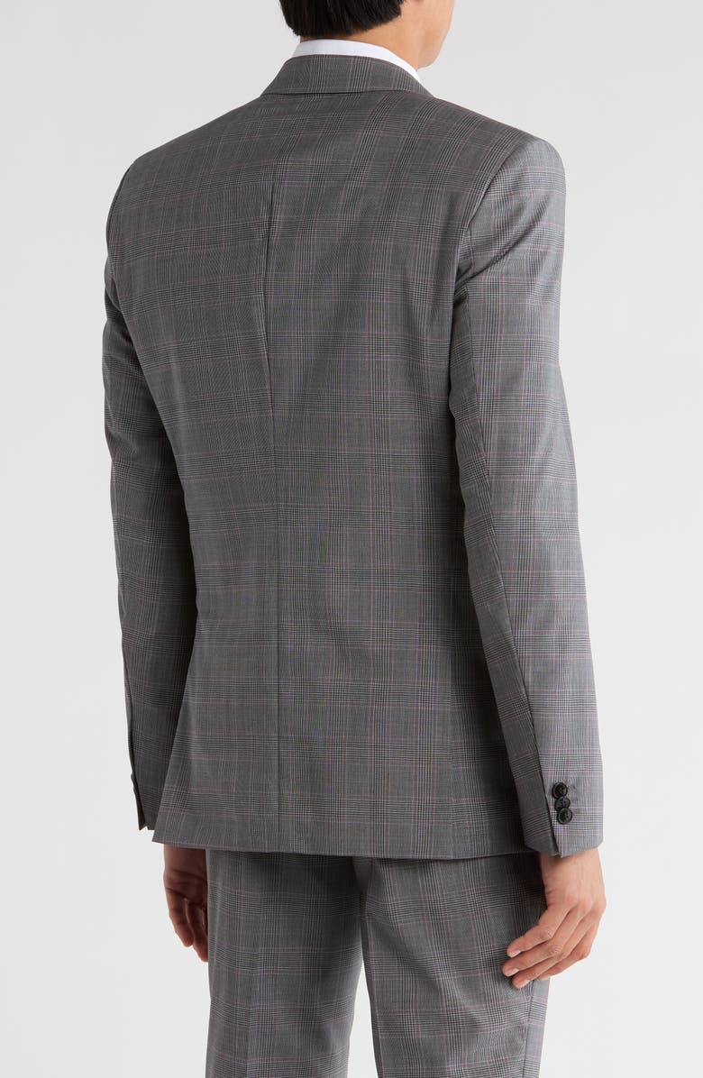 HUGO Arti Plaid Wool Sport Coat, Alternate, color, Open Grey