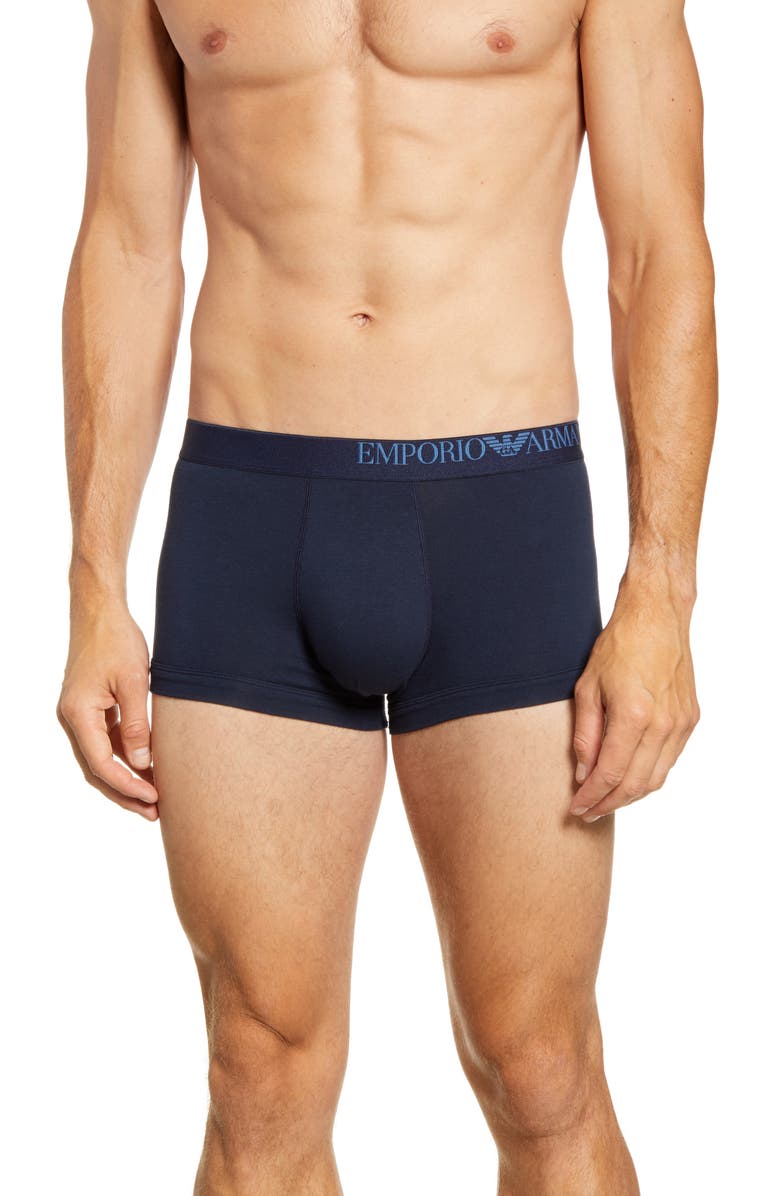 Emporio Armani 3-Pack Logo Stretch Cotton Trunks, Alternate, color,