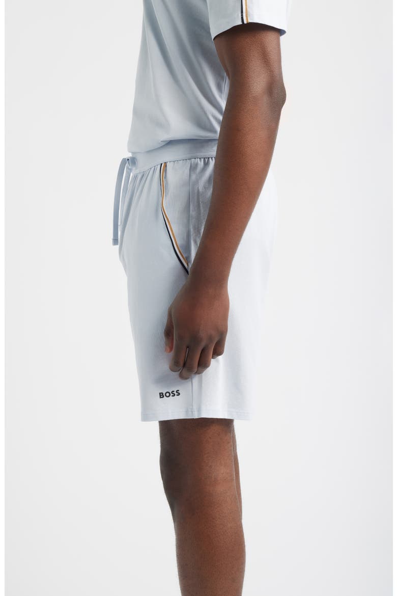 Unique Stretch Cotton Pajama Shorts, Alternate, color, LIGHT/ PASTEL BLUE