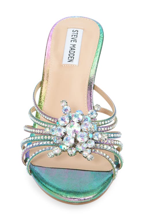 Steve Madden Cirkus Crystal Slide Sandal In Bright Multi