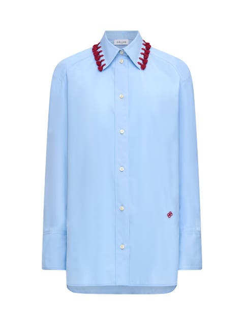 LYN Tassel collar shirt