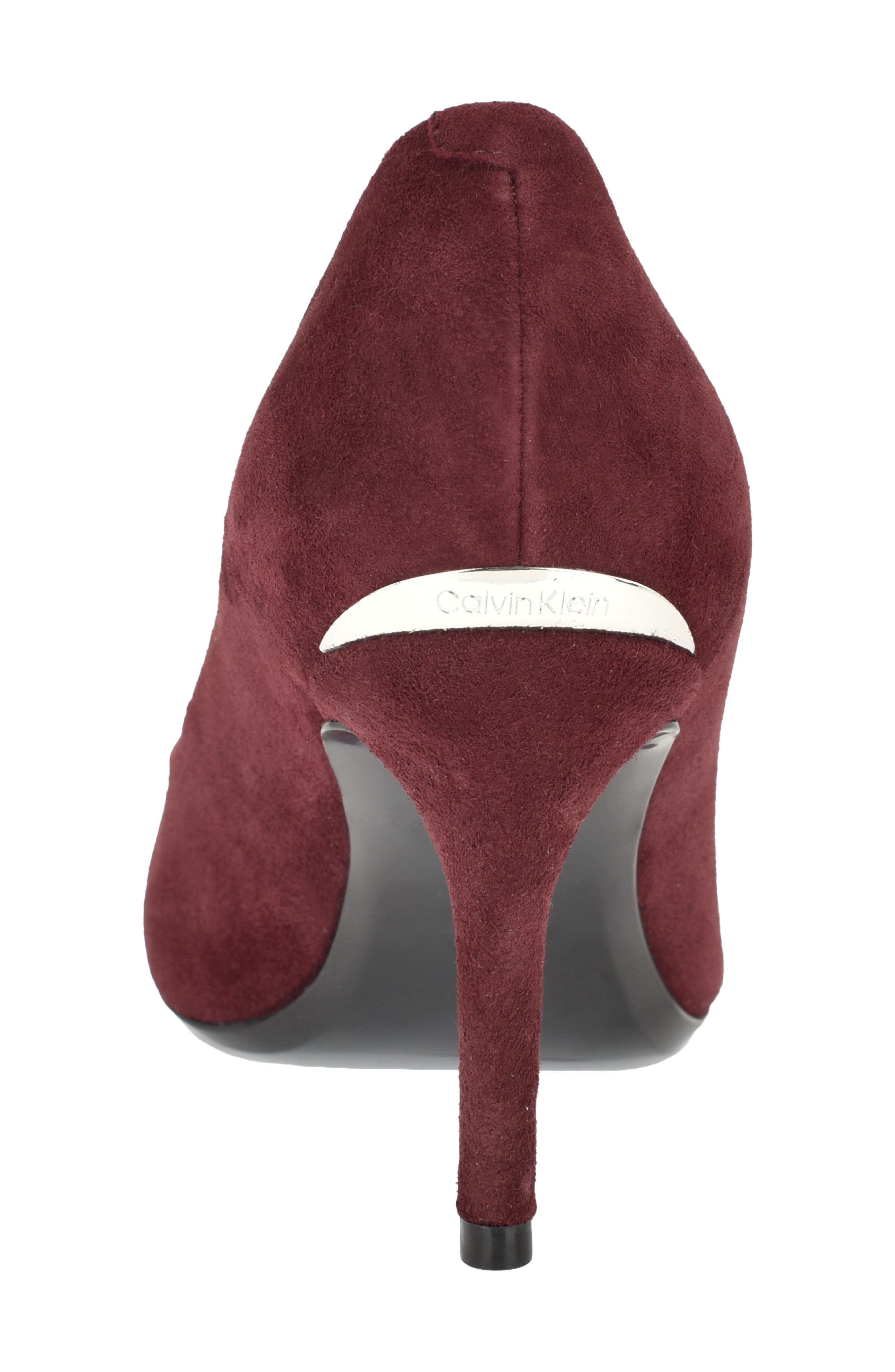 Gayle Pump, Alternate, color, DARK RED