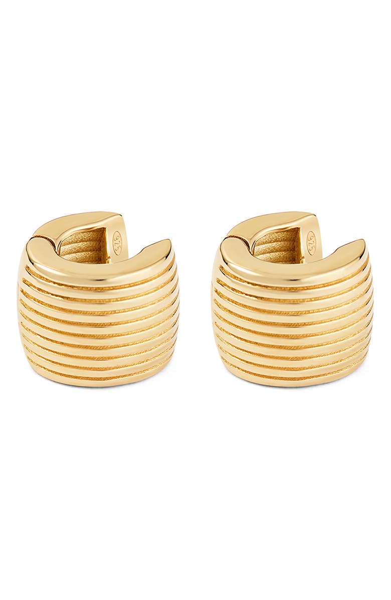 IVI Los Angeles Round Aurelia Huggie Hoop Earrings, Main, color, Yellow Gold