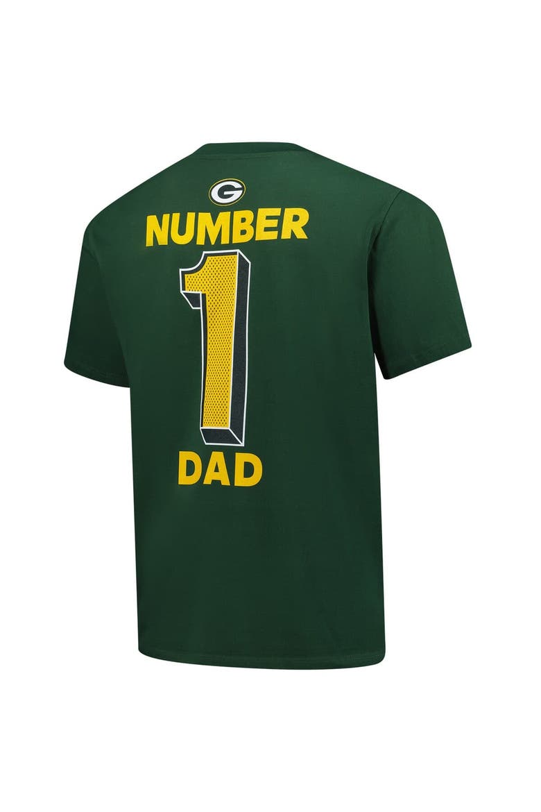 Men's Fanatics  Green Green Bay Packers Big & Tall Number One Dad T-Shirt, Alternate, color, Green