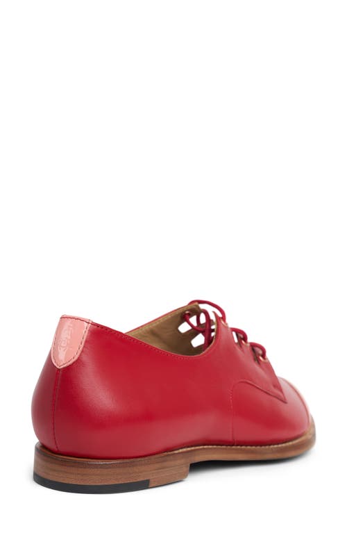 The Office Of Angela Scott Ms. Astrid Cap Toe Flat In Strawberry