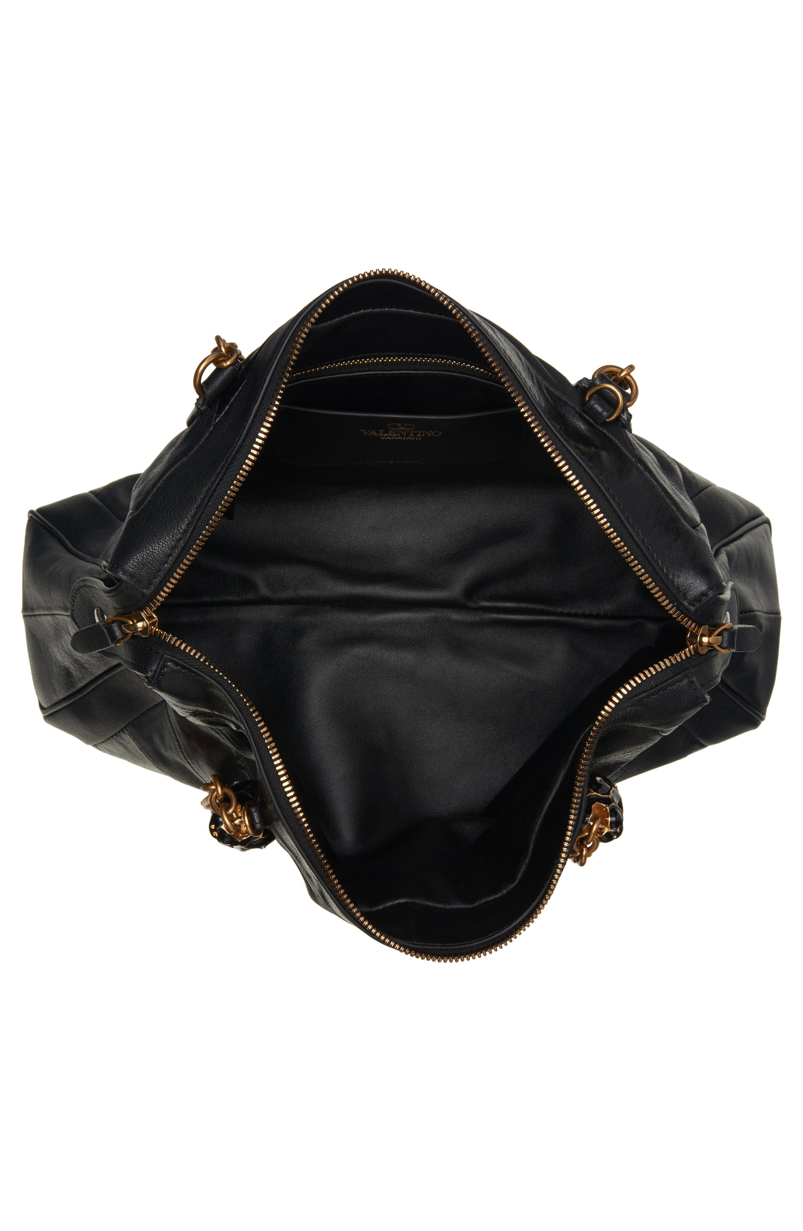 Valentino Garavani Medium Panthea Chevron Patchwork Leather Tote, Alternate, color, 