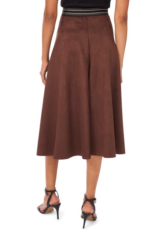 Halogen ® Faux Suede Wide Leg Culottes In Animal Print