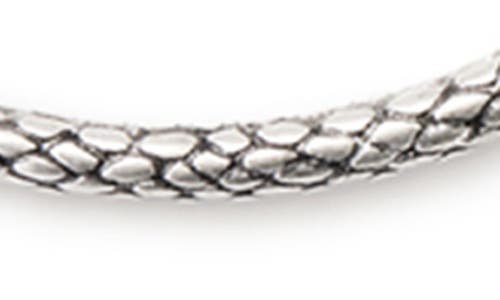 Shop Allsaints Serpentine Hoop Earrings In Warm Silver