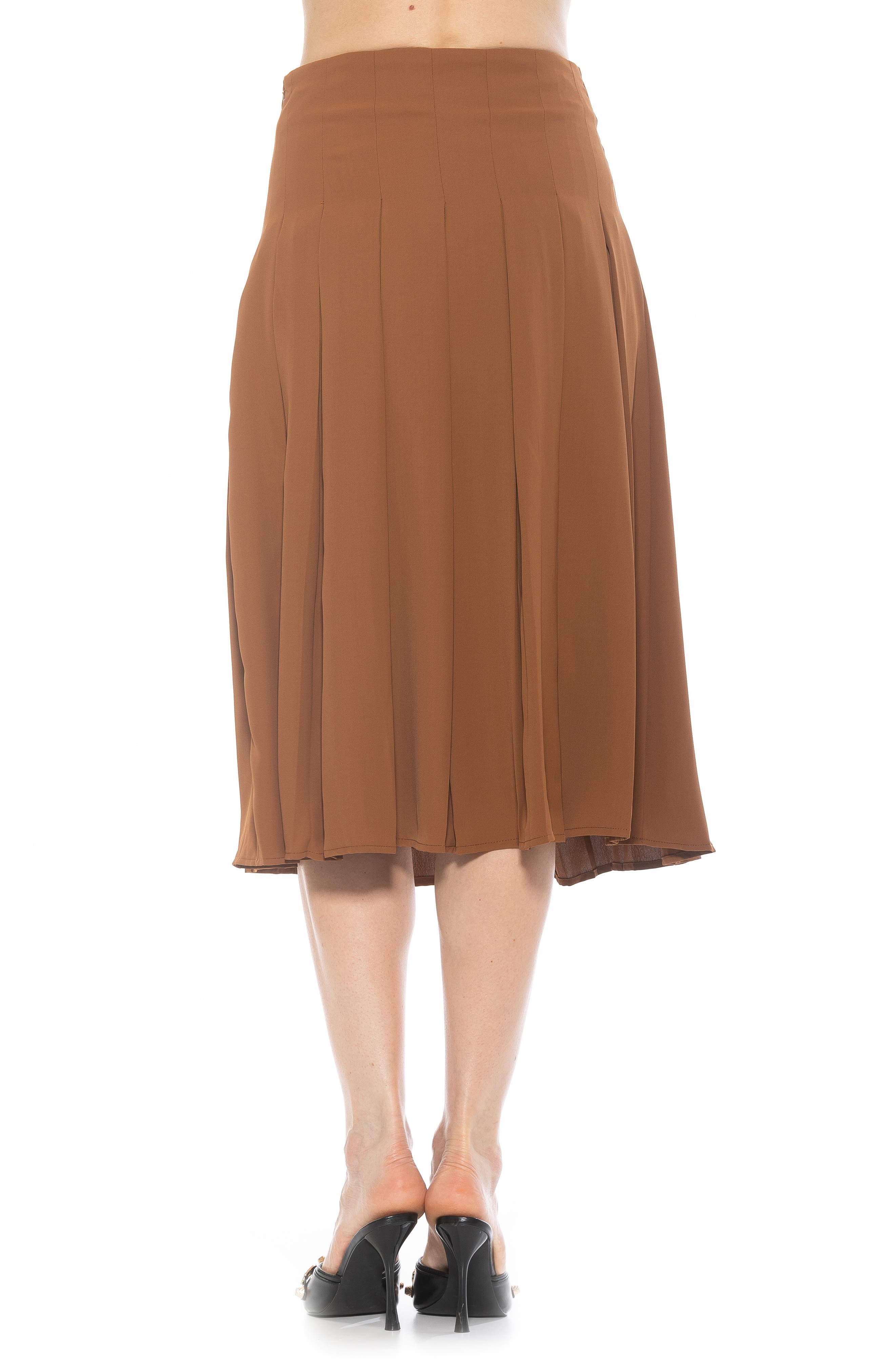 Shilo Pleated Midi Skirt - image 2