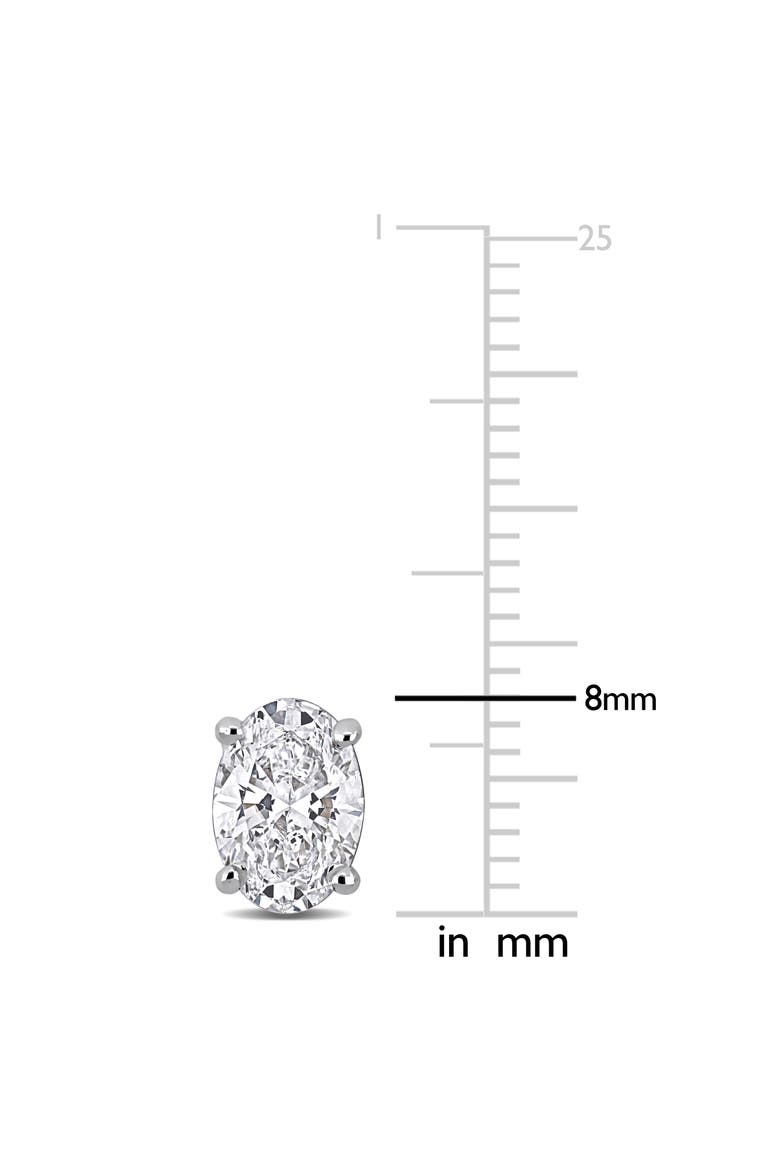Lab Grown Diamond Solitaire Stud Earrings 14k, Alternate, color, White Gold