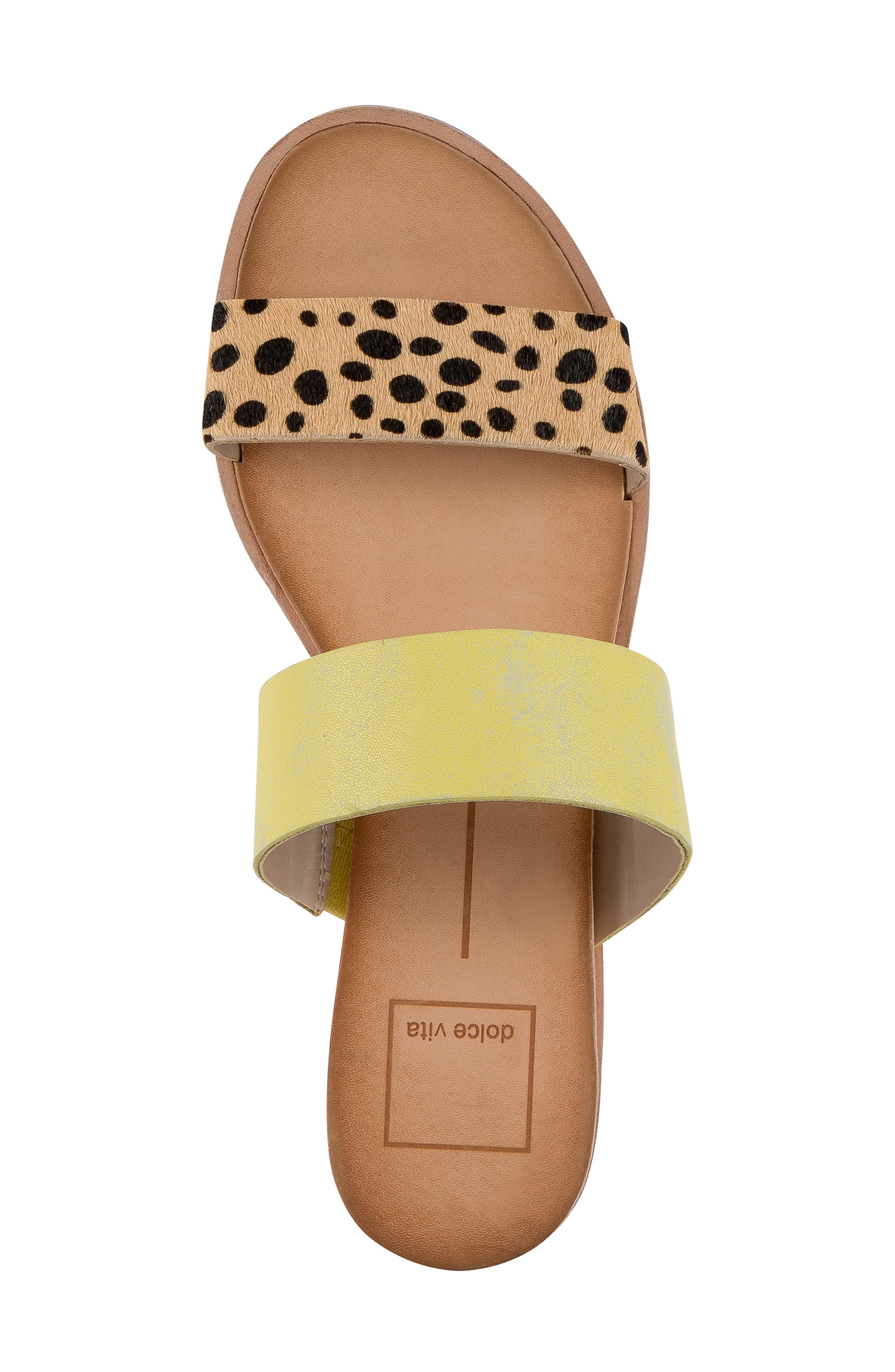 Payce Slide Sandal, Alternate, color, LEOPARD MULTI CALF HAIR