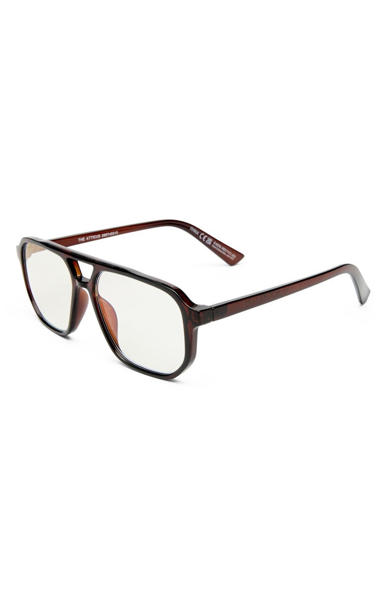 The Book Club The Atticus 53mm Aviator Blue Light Blocking Reading Glasses, Alternate, color, Crystal Bark