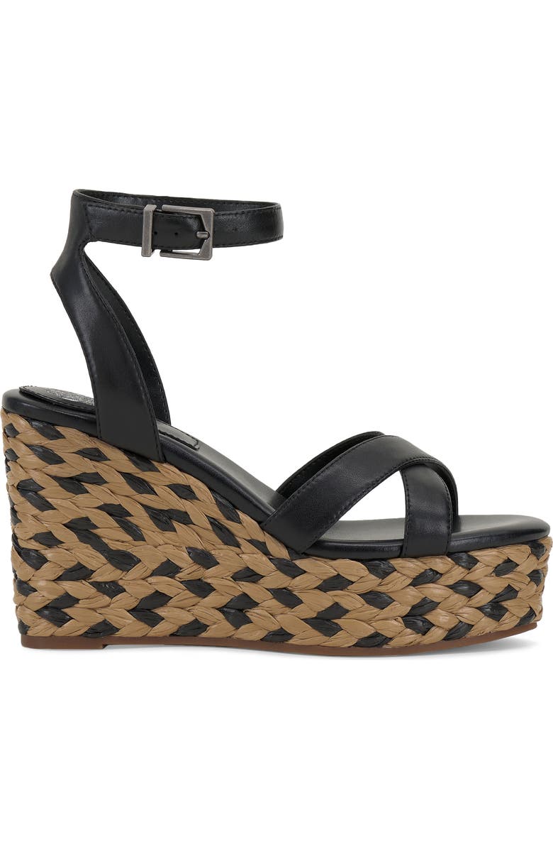 Vince Camuto Fettana Raffia Wedge Sandal, Alternate, color,