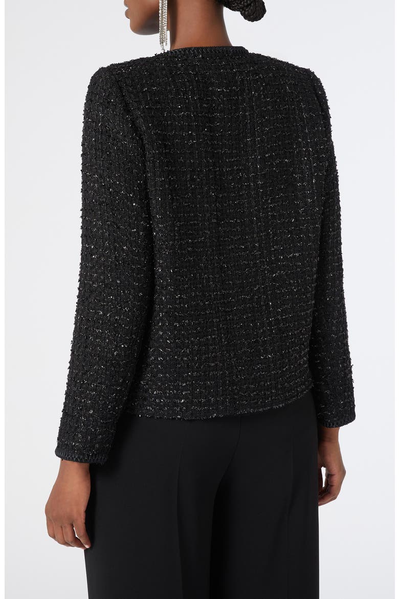 Fungo Metallic Tweed Jacket, Alternate, color, BLACK