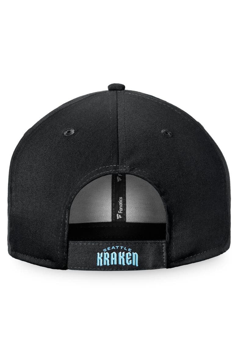 Men's Fanatics Black Seattle Kraken Logo Core Adjustable Hat, Alternate, color, Black