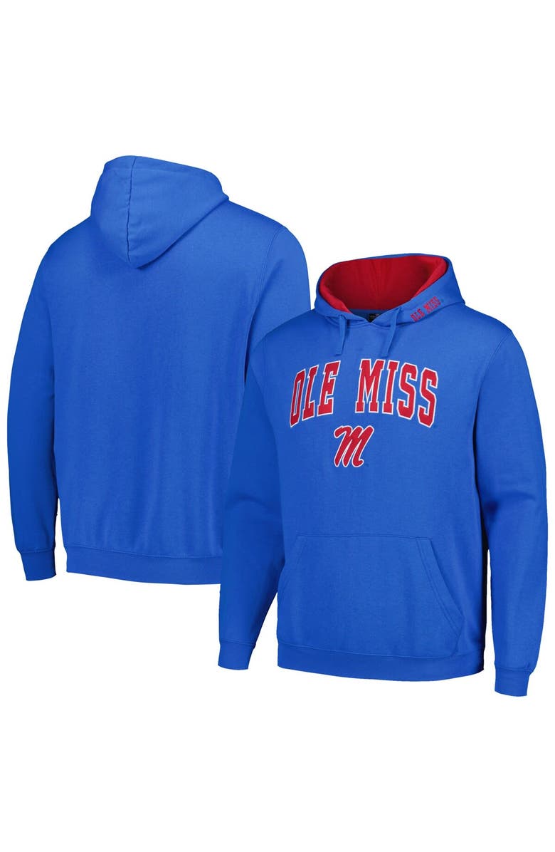 COLOSSEUM Men's Colosseum Powder Blue Ole Miss Rebels Arch & Logo 3.0 Pullover Hoodie, Main, color, Powder Blue