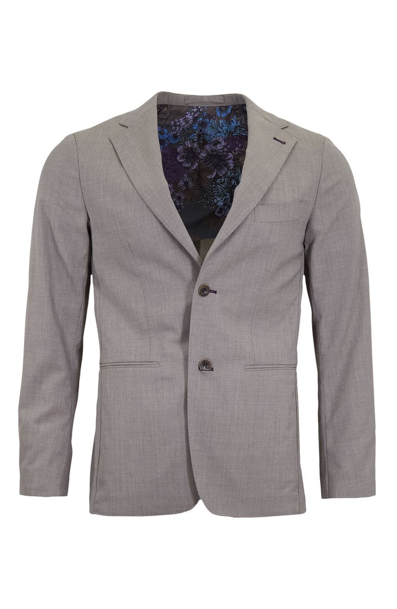 Lords of Harlech Judd Half Lined Tailored Wool Blazer, Main, color, Oak Brown