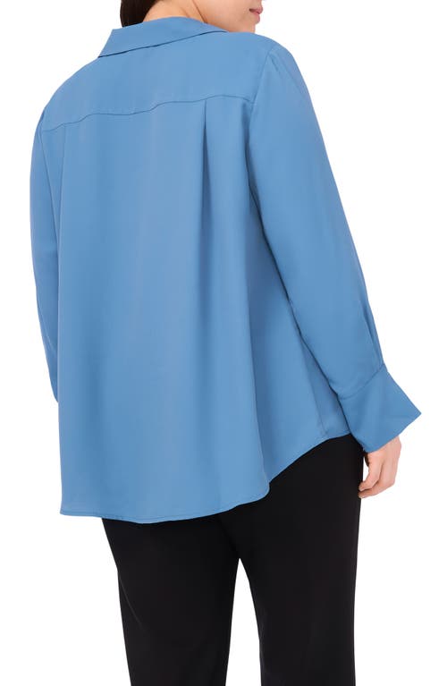 Halogenr Halogen(r) Johnny Collar Top In Blue