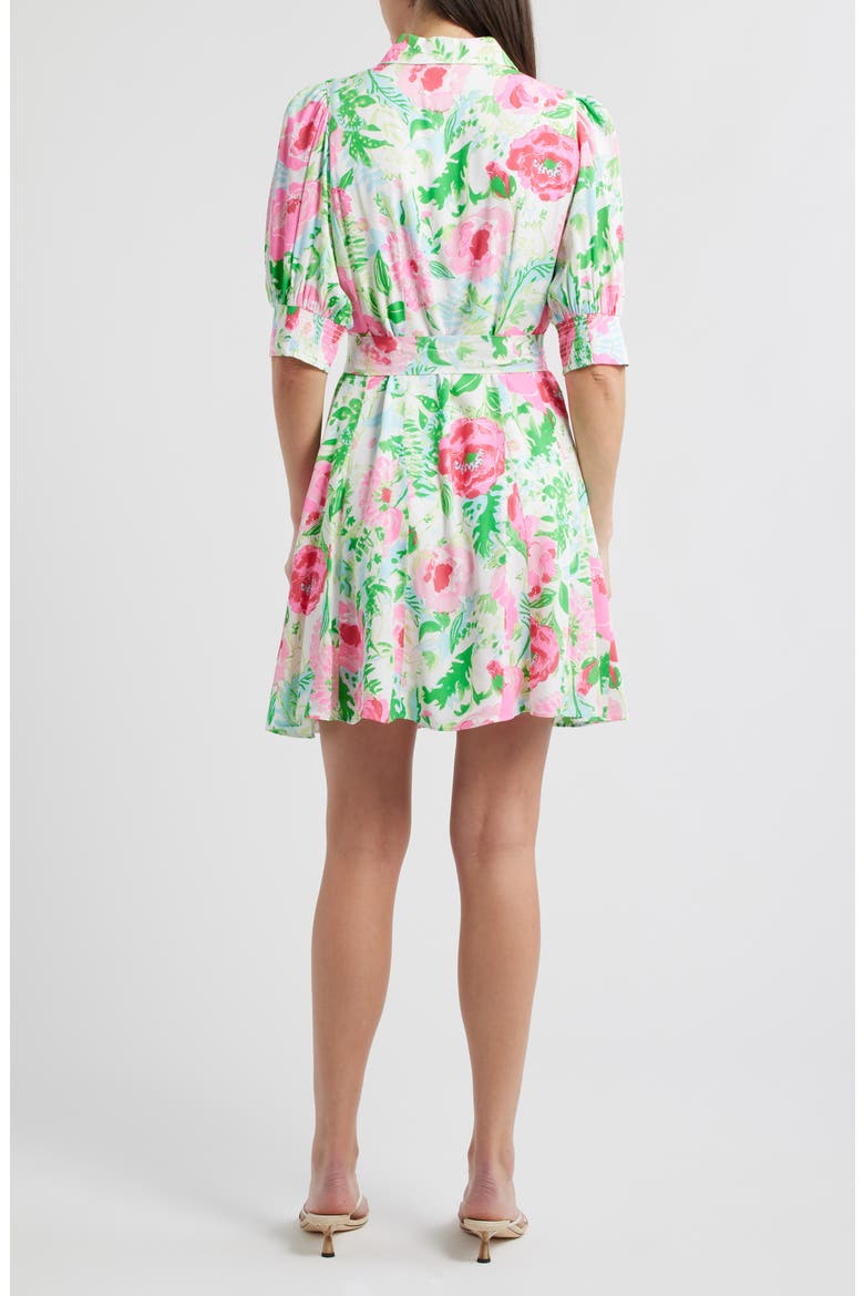 Larkyn Floral Elbow Sleeve Shirtdress, Alternate, color, MULTI POPPY PARTY