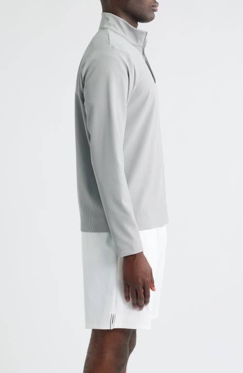 Johnnie-o Hoppin Rib Quarter Zip In Gray