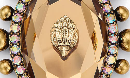 Kurt Geiger London Eagle Head Crystal Drop Earrings In Gold