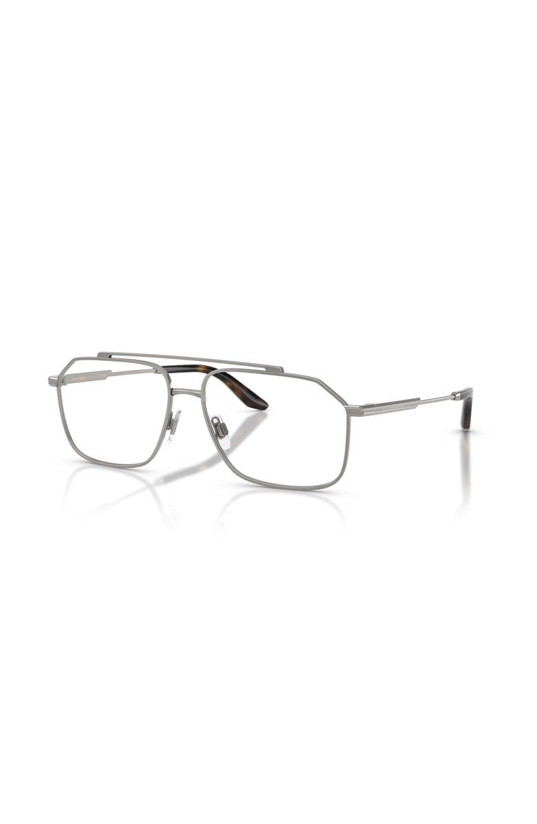 Dolce&Gabbana 58mm Pilot optical glasses, Main, color, Silver