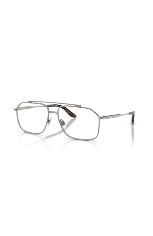 Dolce & Gabbana Dolce&gabbana 56mm Pilot Optical Glasses In Silver